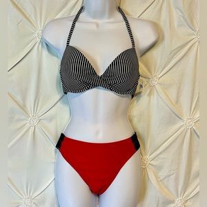 New 2 Piece Bikini Swimsuit w/ push-up Top- M/34C